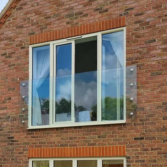 Origin french doors with Juliet balcony at property in Oxfordshire